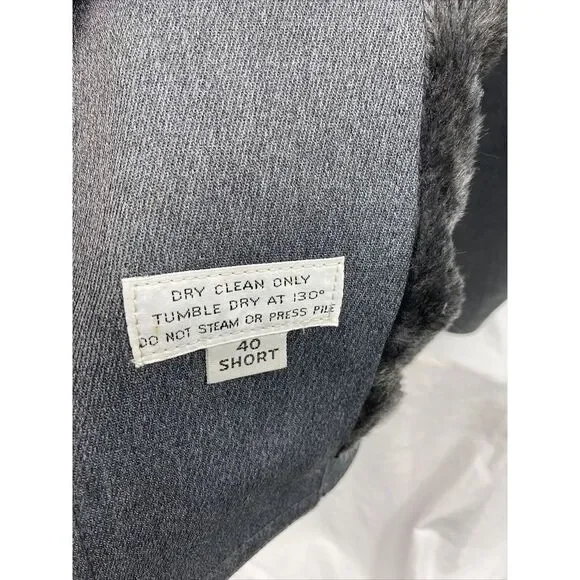 VTG London Fog Over Top Coat Sherpa Lined‎ Wool Gray Mens 40 Short - Picture 9 of 12